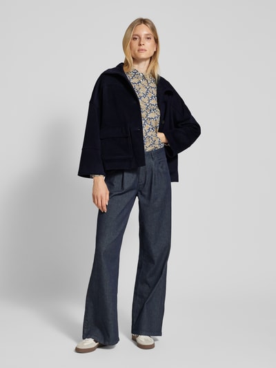 Gant Cropped Jacke mit Stehkragen Dunkelblau 1