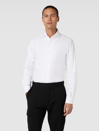 JOOP! Slim Fit Business-Hemd mit Haifischkragen Weiss 4