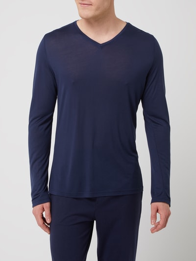 HOM Pyjamabovendeel van modal, model 'Cocooning' Donkerblauw - 4