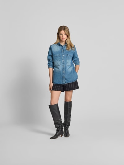 Iro Jeansbluse mit Brusttaschen Jeansblau 1