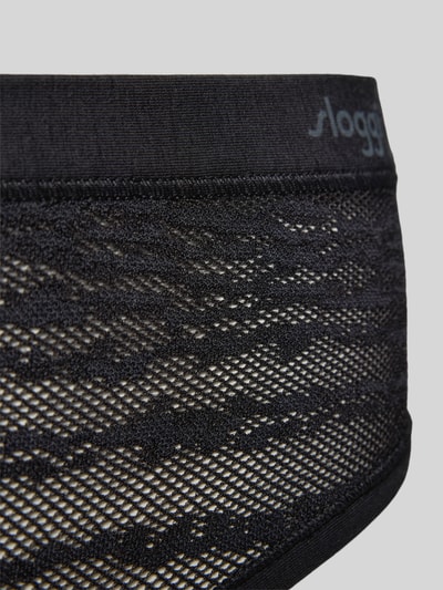 Sloggi Slip aus graphischer Spitze Modell 'Lenzing’s Tencel™' Black 2