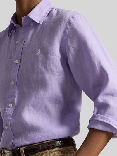 Polo Ralph Lauren Relaxed Fit Freizeithemd aus reinem Leinen Lila 3