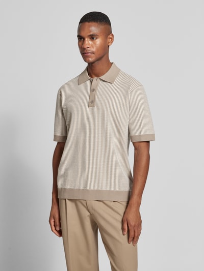 Drykorn Regular fit poloshirt met knoopsluiting, model 'TAMIAN 10' Beige - 4