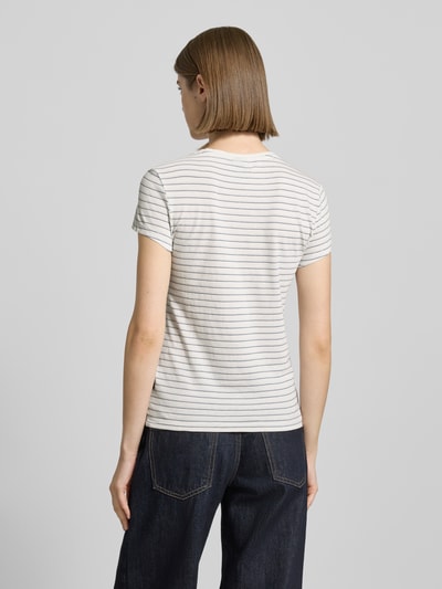 G-Star Raw Slim Fit T-Shirt mit Streifenmuster Modell 'Stripe eyben' Hellblau 5