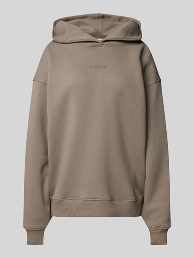 LeGer by Lena Gercke Hoodie mit Label-Stitching Modell 'Abby' Taupe 1