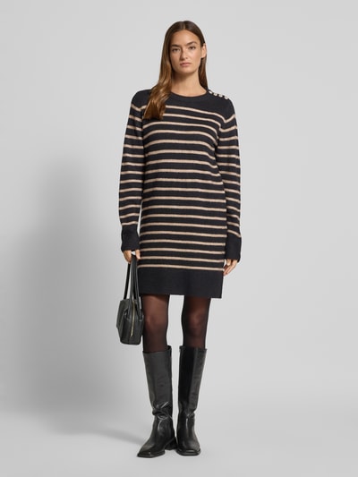 Apricot Regular Fit Kleid in Strick-Optik Black 1