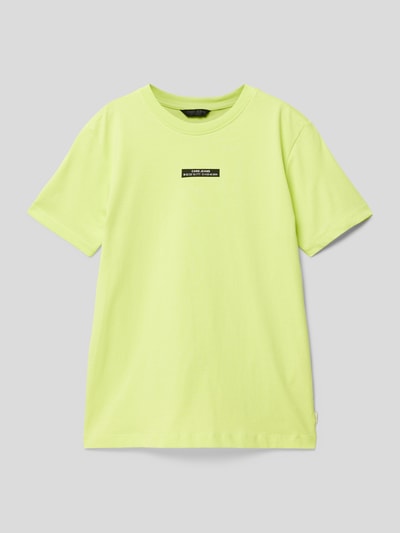 CARS JEANS T-shirt z nadrukiem z logo Żółty 1