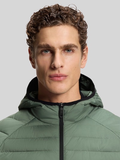 BOSS Green Regular fit gewatteerd jack met ritszakken, model 'URBANEX' Lindegroen - 3