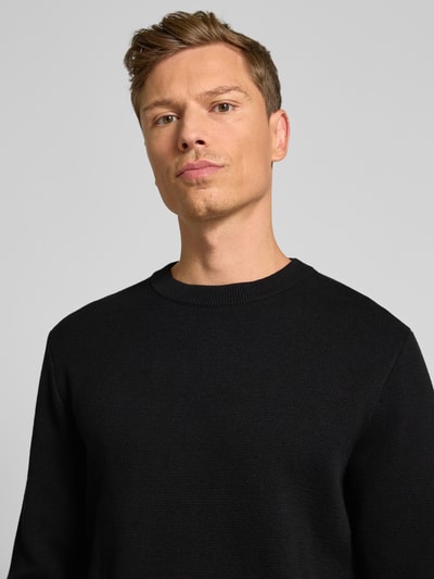 Jack & Jones Premium Strickpullover mit Rundhalsausschnitt Modell 'MILANO' Black 3