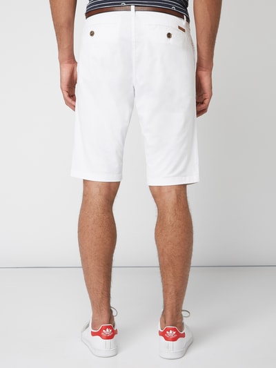 Tom Tailor Regular Slim Fit Chinoshorts mit Gürtel Weiss 5