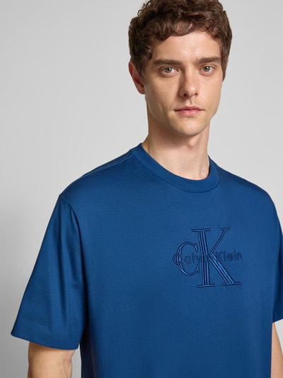 Calvin Klein Jeans T-Shirt mit Label-Stitching Dunkelblau 3