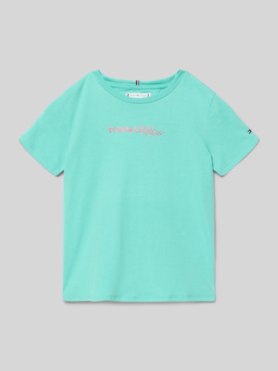 Tommy Hilfiger Teens Regular Fit T-Shirt aus Baumwoll-Mix Lagune 1