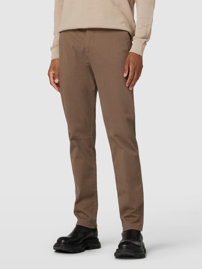 Christian Berg Men Chino met Franse steekzakken Taupe - 4