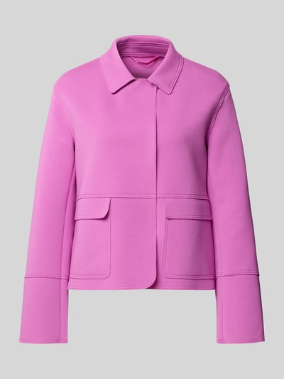 Produktfoto, Blazer mit Kentkragen und aufgesetzten Pattentaschen von WHITE LABEL in Rosa, gerader Schnitt, sichtbare Struktur, Baumwoll-Mix mit Stretch-Anteil