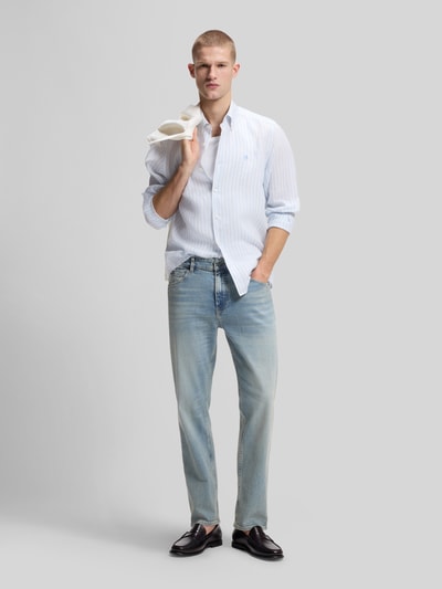 BOSS Straight Fit Jeans aus Baumwoll-Mix Modell 'C-OGDEN' Blau 1