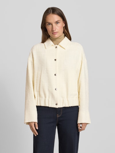 Windsor Leinenjacke mit Umlegekragen Offwhite 4