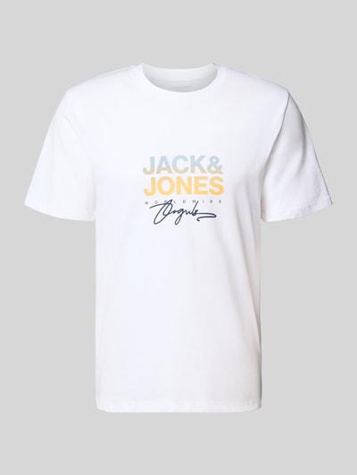 Jack & Jones T-Shirt mit Label-Print Weiss 2