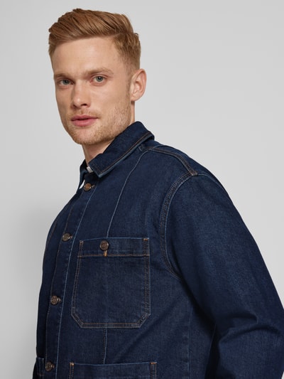 Thinking Mu Jeansjacke mit Kentkragen Blau 3