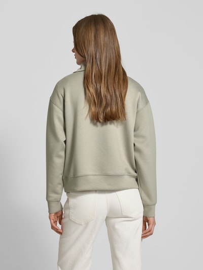 Mango Sweatshirt mit Troyer-Kragen Modell 'GUESA' Schilf 5