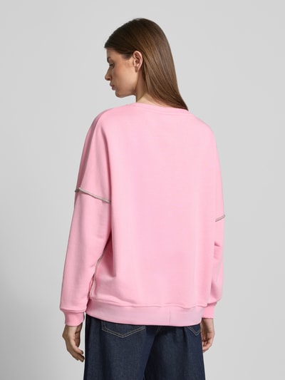 miss goodlife Sweatshirt met statementstitching en pailletten Lichtroze - 5