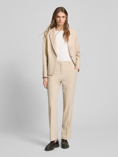 s.Oliver BLACK LABEL Regular Fit Blazer mit Viskose-Anteil in Piqué-Qualität Sand 1