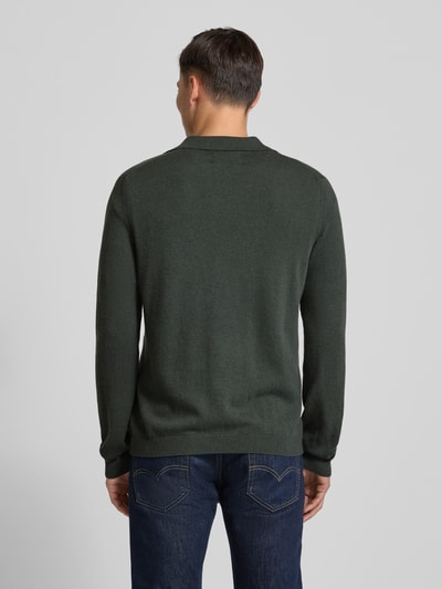 Marc O'Polo Regular fit gebreide pullover van een mix van katoen en scheerwol Grafiet - 5