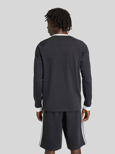 adidas Originals Bluzka z długim rękawem w stylu sport z czystej bawełny o kroju regular fit Czarny 5