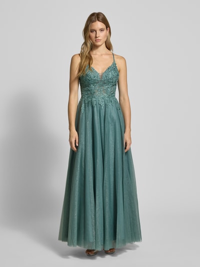 Luxuar Abendkleid mit Herz-Ausschnitt Gruen 4