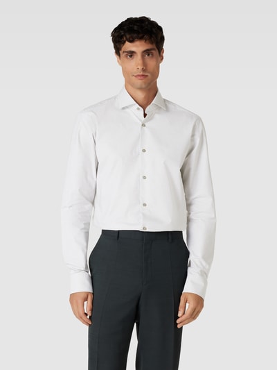 BOSS Regular Fit Business-Hemd mit feinem Allover-Muster Modell 'Joe' Schilf 4