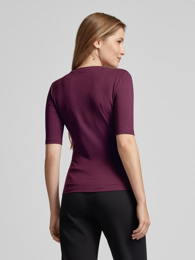 HUGO T-shirt met ronde hals, model 'Darnelia' Aubergine - 5