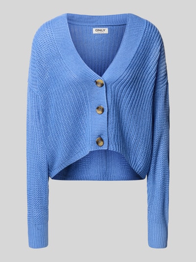 Only Kurtka z dzianiny o kroju regular fit z obniżonymi ramionami model ‘CAROL’ Oceaniczny 2