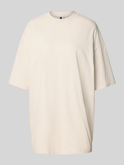 Karo Kauer Oversized T-Shirt mit Label-Print Hellgrau 2