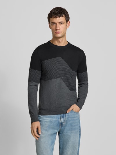 Antony Morato Gebreide pullover met ribboorden Zwart - 4