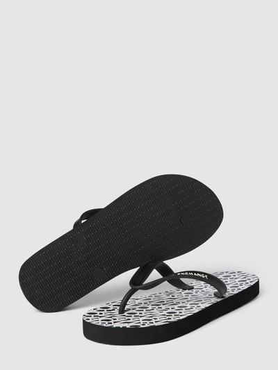 ARMANI EXCHANGE Teenslippers met labeldetails Zwart - 5