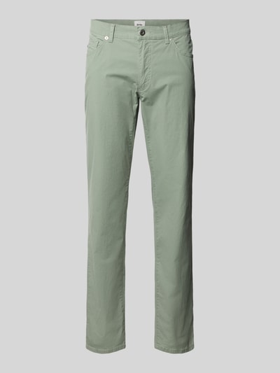 Brax Broek met steekzakken, model 'Cadiz' Lichtgroen - 2