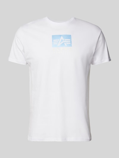Alpha Industries T-shirt z nadrukiem z logo Biały 2