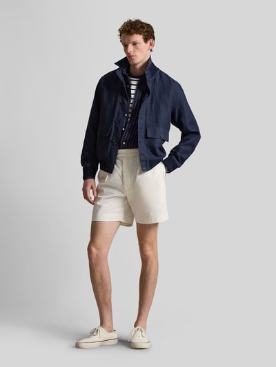 Polo Ralph Lauren Bluzon o kroju regular fit z czystego lnu z naszywanymi kieszeniami Ciemnoniebieski 1