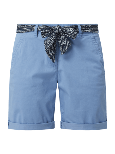 Tom Tailor Shorts mit Gürtel zum Binden Hellblau 2