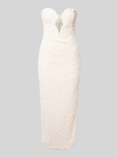 Bardot Bruidsjurk met All-over pailletten Model 'BRAYA' Offwhite - 2