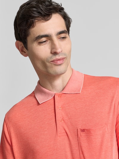 Christian Berg Men Regular Fit Poloshirt mit Brusttasche Hellrot 3