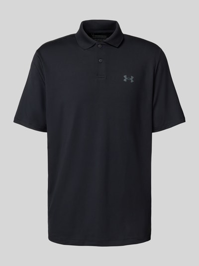 Under Armour Regular fit poloshirt met logo en knoopsluiting Zwart - 2