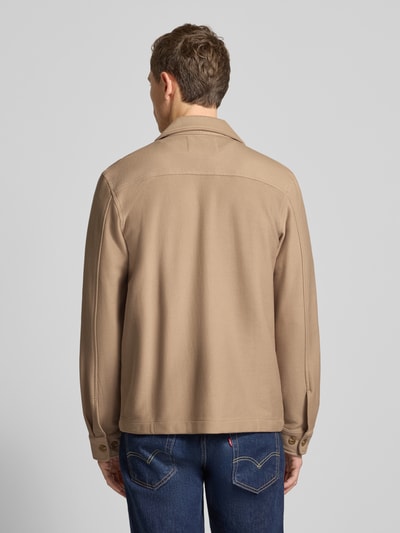 SELECTED HOMME Regular fit overhemdjack van puur biologisch katoen, model 'OLIVER' Taupe - 5