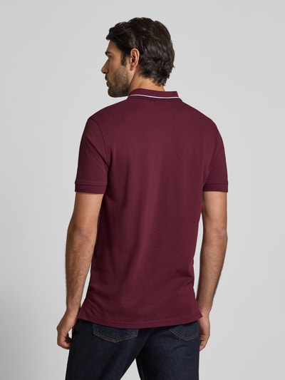 Christian Berg Men Regular Fit Poloshirt mit Reißverschluss Bordeaux 5