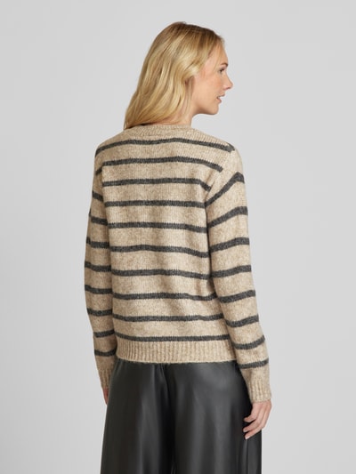 Kaffe Strickpullover mit Rundhalsausschnitt Modell 'KAtrina' Beige 5