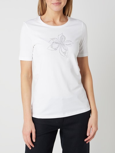 Christian Berg Woman T-shirt met siersteentjes Wit - 4