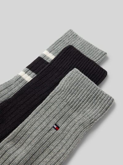 Tommy Hilfiger Socken in Ripp-Optik mit Geschenkbox im 3er-Pack Hellgrau Melange 2