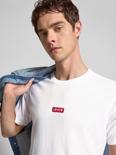 Levi's® Relaxed Fit T-Shirt mit Label-Stitching und Rundhalsausschnitt Weiss 3