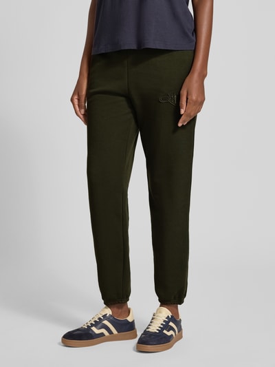 Gant Sweatpants met logostitching Donkergroen - 4