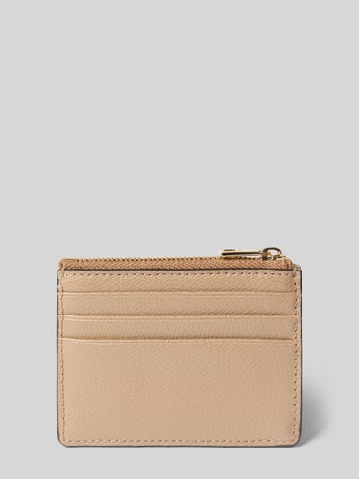 Produktfoto, Card Case mit Label-Detail Modell 'CAMELIA' von FURLA in Beige mit Hauptfach, Reißverschluss, diversen Einsteckfächern