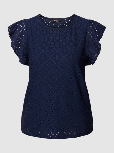 Vero Moda T-Shirt mit Lochstickerei Modell 'TASSA' Marine 2